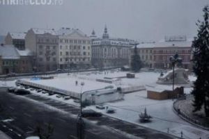 Prima ninsoare din Cluj-Napoca, în 2018. Vremea a întors foaia - FOTO
