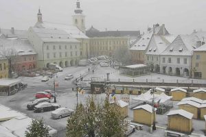 LIVE VIDEO FOTO Prima ninsoare mai serioasă la Sibiu – Starea drumurilor din oraş şi judeţ