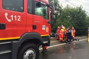 Accident pe DN1, la Romanesti. 3 masini implicate, trafic restrictionat