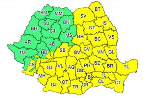 Avertizare cod galben de ninsori, până luni seara