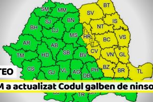 METEO: ANM a actualizat Codul galben de ninsori