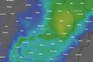 Ciclonul care loveşte România – Cum se vede din satelit