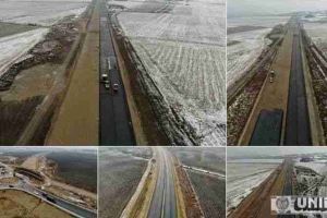 Video: Antreprenorul autostrăzii Sebeş-Turda, prins de iarnă…cu terasamentul neasfaltat între Lancrăm şi Oarda