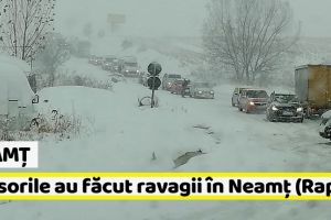 Prefectura Neamţ: Ninsorile au făcut ravagii în Neamţ. Vezi raportul intervenţiilor de astăzi (19 noiembrie)