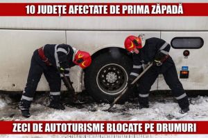 Zece judeţe afectate de prima zăpadă. Harghita e pe listă