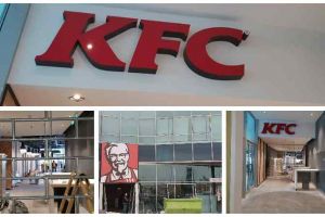 FOTO, VIDEO| KFC Alba Iulia: Lucrările de amenajare a spaţiului din Alba Mall, pe ultima sută de metri