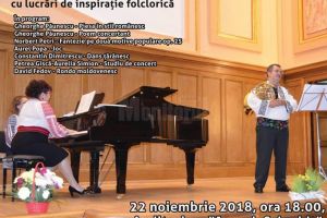 Recital cu lucrări de inspiraţie folclorică, pe scena Universităţii Suceava