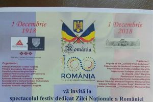”DIN INIMA ROMÂNIEI UNIȚI PENTRU CENTENAR”, la Miercurea Ciuc