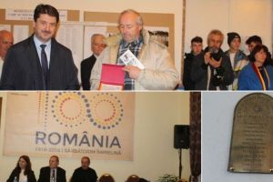 FOTO/ Manifestări dedicate Centenarului Marii Uniri, la Cugir. Vernisare expoziţii de fotografie şi documente istorice, simpozion dedicat Centenarului şi dezvelire placă comemorativă