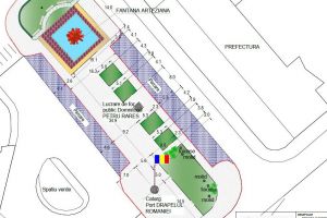 Statuie în Piaţa Petru Rareş. Catargul din Piaţa Centrală, reamplasat