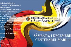 PRIMARIA ORASULUI CALIMANESTI: PROGRAM MANIFESTĂRI 1 DECEMBRIE 2018