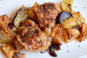 PUI CU CEAPĂ LA CUPTOR