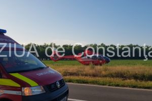 Accident rutier grav la iesire din Lumina, in intersectia cu DN22 Constanta-Tulcea. O victima incarcerata. Intervine elicopterul SMURD