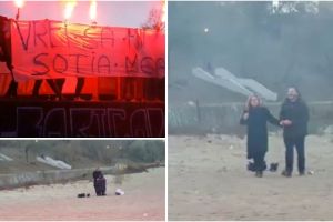 Casa de piatra, ale!: Emotionant! Un suporter al SSC Farul Constanta si-a cerut in casatorie iubita pe plaja, in scandarile fanilor