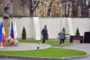 Respect cu reciclare: Florile de la statuia lui Mihai Viteazul din Sânmartin, ridicate imediat după ceremonie