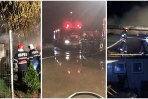 Incendiu puternic la ieşire din Timişoara