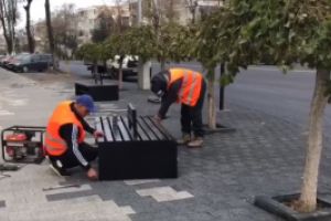 Banci noi pentru intersectia reabilitata din zona Victoria din Constanta 