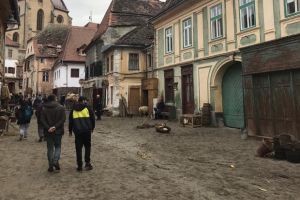 FOTO Sibiu – platou de filmare pentru o reclamă la o maşină de lux