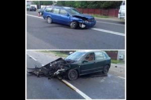 Accident grav la Valea Calugareasca. Doi soferi au ramas incarcerati