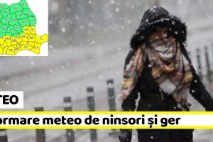 METEO: ANM a emis o informare meteo de ninsori şi ger până vineri