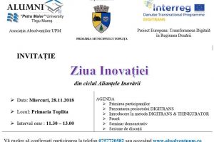 Topliţenii sunt invitaţi la Ziua Inovaţiei