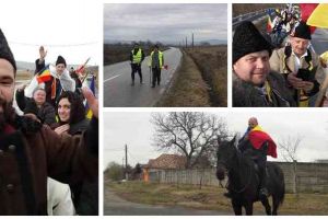 FOTO, VIDEO| Românii vin în Capitala Unirii la fel ca strămoşii lor în urmă cu 100 de ani: călare, cu căruţa sau pe jos. Delegaţiile din toate colţurile ţării mai au de parcurs o şchioapă de drum până la Alba Iulia