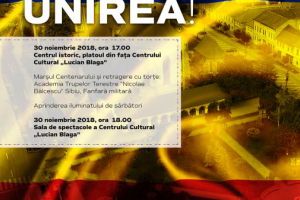 Programul evenimentelor din Sebeş prilejuite de Ziua Naţională a României – Marşul Centenarului cu torţe, spectacol ”Sebeşul trăieşte Unirea” şi popasul delegaţiilor în drumul spre Alba Iulia
