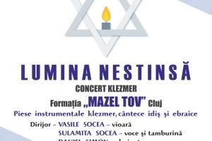 ”Lumina nestinsă”, concert Klezmer cu formaţia Mazel Tov la Sinagoga Bistriţa
