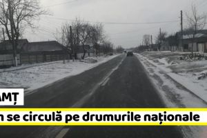 Neamţ: Temperaturi negative în toată Moldova. Cum se circulă pe drumurile naţionale
