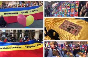 FOTO, VIDEO: “Steagul Unirii Diasporei cu ţara “ ajunge pe 1 Decembrie la Alba Iulia. Un banner cu 100 de steguleţe din ţările un trăiesc români, însoţeşte tricolorul