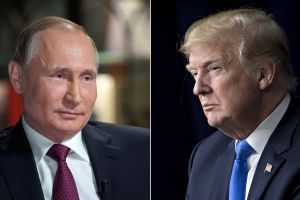 FOTO. Trump şi Putin, la deschiderea noului mall din Satu Mare