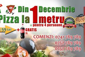 WOW! Pizza de 1 metru, de 1 Decembrie, la Satu Mare