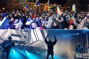 LIVE VIDEO/ FOTO: La Alba Iulia, pe scena din piaţa Cetăţii, VOLTAJ cântă din toată inima, pentru România