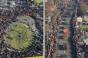 VIDEO – FOTO Mii de oameni la parada de Ziua Naţională la Sibiu. S-a jucat şi Hora Unirii!