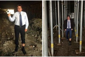 Nicolae Robu, glume pe şantierul complexului de pasaje pe două niveluri de pe Inelul 2