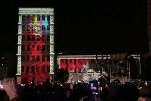 VIDEO: Prima proiecţie 3D din Vrancea, pe clădirea Consiliului Judeţean, cu ocazia Centenarului