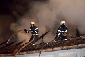 Incendiu puternic la o hală plină cu furaje, la Fibiş