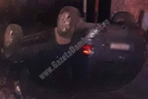 VÂRFURI: Un şofer băut s-a răsturnat cu maşina