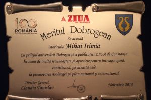 #Dobrogeaetnica: Meritul Dobrogean“ pentru Mihai Irimia (25 octombrie 1942 - februarie 2011)