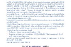 Comunicatde presa: Lansarea proiectului CONSTRUIRE IMOBIL P+4E - STRUCTURI DE PRIMIRE TURISTICE CU FUNCTIUNI DE CAZARE TIP APARTAMENTE DE INCHIRIAT, CAMERE DE INCHIRIAT SI IMPREJMUIRE TEREN