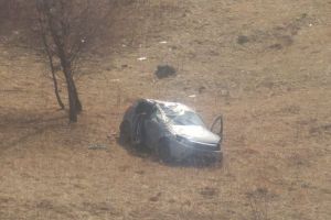 Maşină căzută într-o râpă, la Fundata