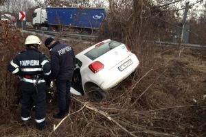 Accident rutier produs la ieşirea din localitatea Lupeni spre Corund