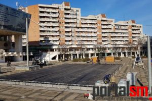 FOTO. Se instalează patinoarul. Cel mai frumos care a fost vreodată în Satu Mare!