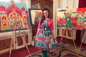 Cum arată Oradea de turtă dulce: vernisajul pictoriţei şi actriţei Adela Lazăr a fost expus la teatru