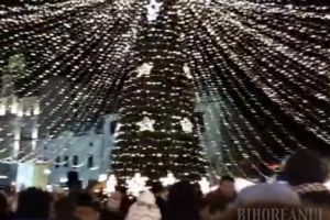 Iluminatul de sărbători a fost pornit, a început Târgul de Crăciun în Oradea. Vezi cum arată! (VIDEO)