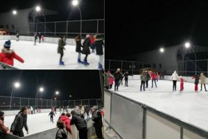 FOTO, VIDEO. S-a deschis patinoarul de la Cugir: Zeci de tineri tineri, la distracţie pe gheaţă