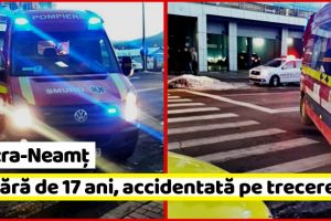 Piatra-Neamţ: Tânără de 17 ani, accidentată pe trecere de un taximetrist (FOTO)