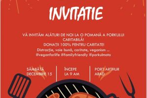 Arădenii, invitaţi la o pomană a porcului CARITABILĂ, „Porkul Moto 2018”. Meniul garantat „raw-vegan”