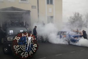 Ultimul drum al lui Andrei Pintican, în zgomot de motoare turate şi fum (FOTO-VIDEO)