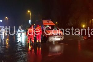 Imagini de la eveniment. Accident rutier pe bulevardul IC Bratianu din municipiul Constanta. Un pieton a fost lovit de o masina  (galerie foto+video)  
